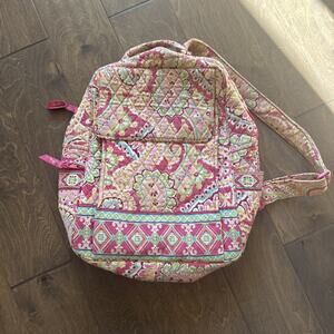 Vers Bradley Large Capri Back Pack Pink Multi Color